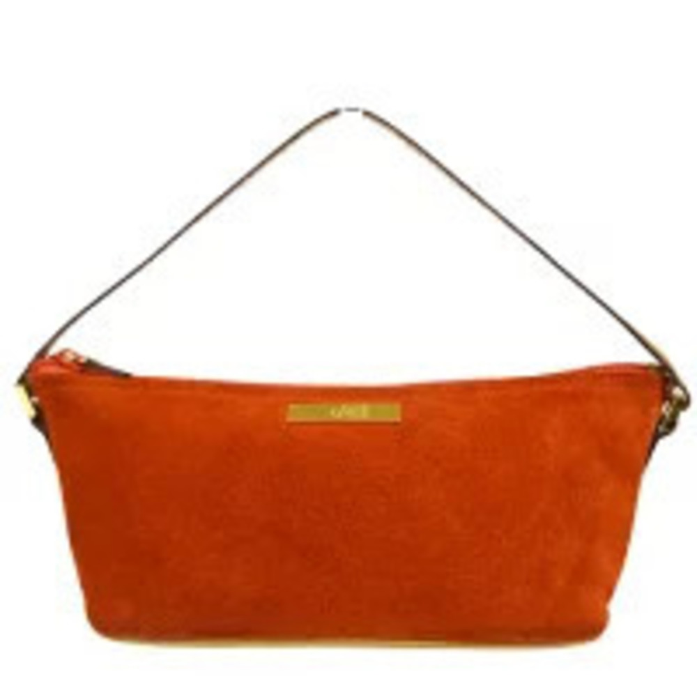 Gucci orange suede boat shoulder bag
